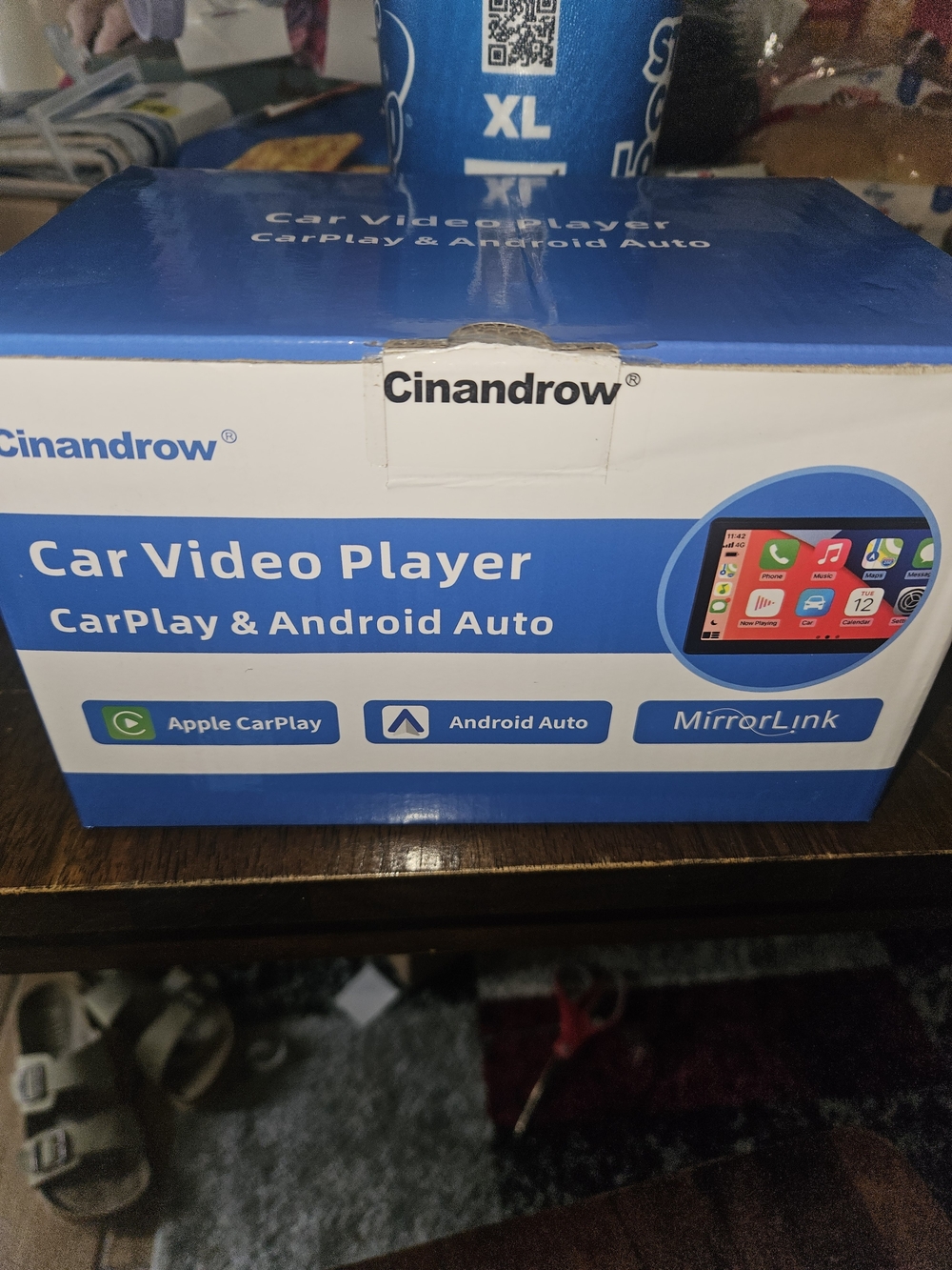 Blue Car Video Player with CarPlay & Android Auto